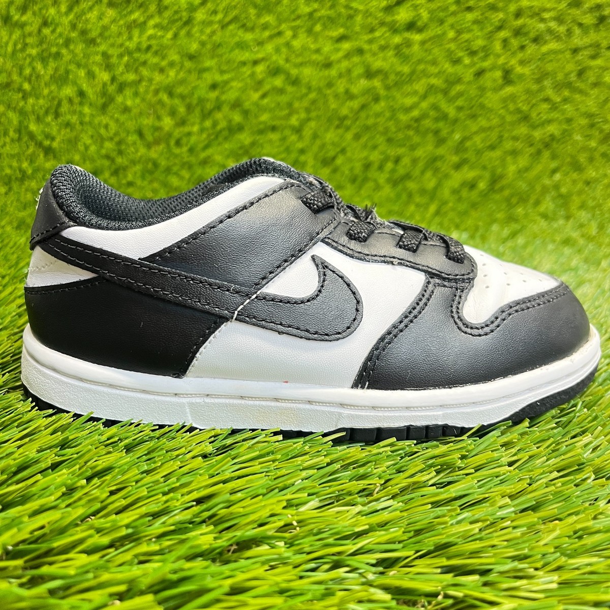 Nike Dunk Low Retro Boys Size 10C Black White Athletic Leather Shoes Sneakers | eBay