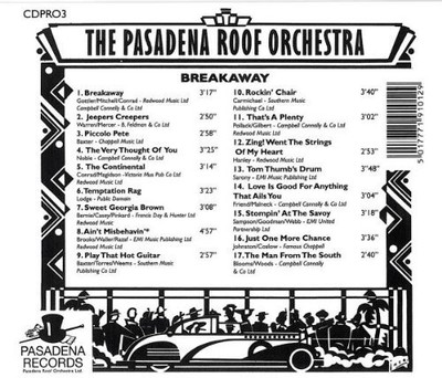 Breakaway von Pasadena Roof Orchestra [Audio CD]