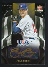 2015 Panini USA Baseball Black Gold Signature Zack Burdi 31/49