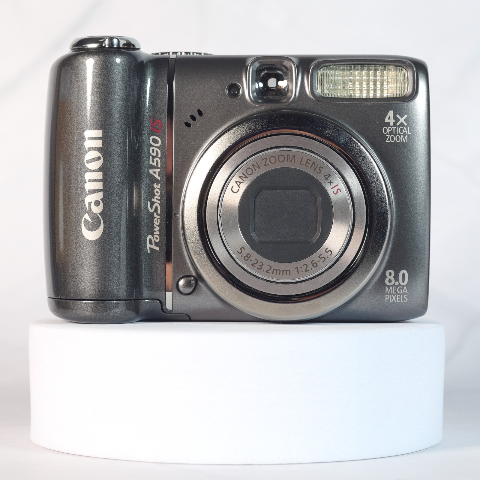 Canon PowerShot A590 IS Digital 8MP Compact Camera Kit Silver eBay