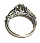 GIA 14k white gold .87ct round diamond engagement ring 3.6g estate vintage 5.5 — photo 7