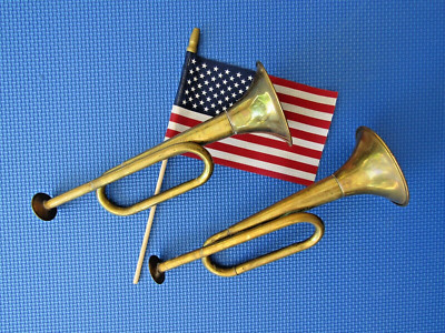 Brass Home Decor Bugles Vintage