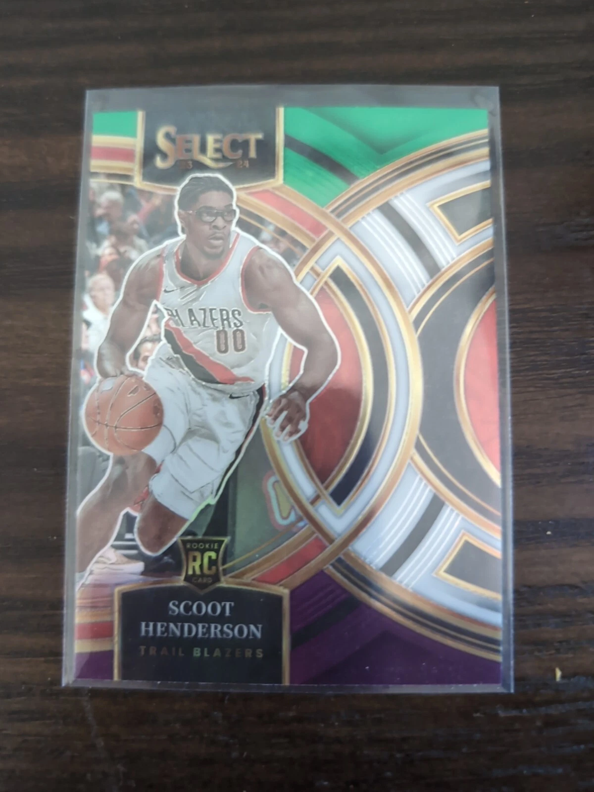 Scoot Henderson 2023-24 Select green white purple prizm premier rc 129