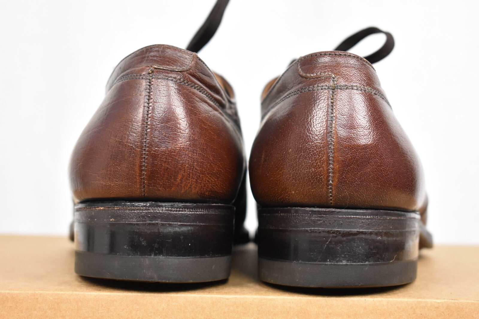 Florsheim Solid Brown Leather Plain Toe Lace Up B… - image 5