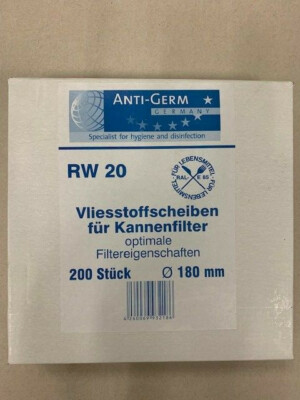 200 Anti-Germ RW20 Filterscheiben Vliesstoffscheiben 180mm Ø Milchfilterscheiben