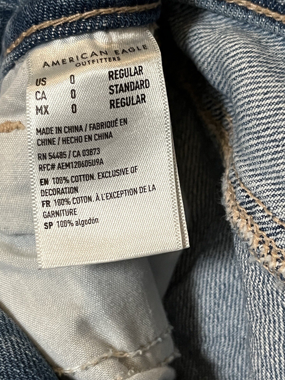 American Eagle Patchwork Mom Straight Jeans High … - image 7