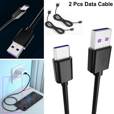 2Pack USB2.0 Verkabelung 1A 3A Datenkabel 1m/1.5m USB C Ladekabel Ersatz Zubehör