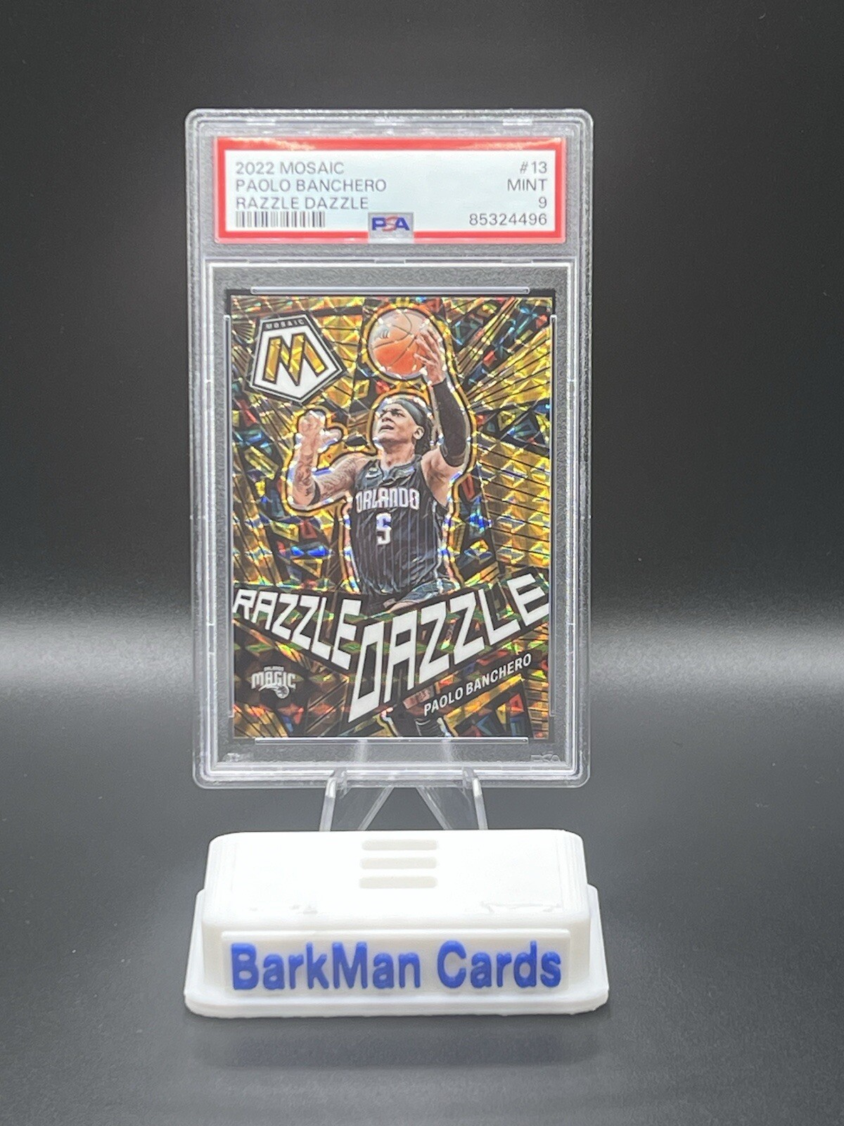 2022 Panini Mosaic Paolo Banchero Razzle Dazzle #13 RC PSA 9