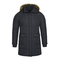 Womens Parka Lightweight Jacket Insulated Padded Coat Warm Hiking Madison Black