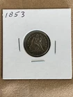 1853 Seated Liberty Dime 10c Arrows High Grade