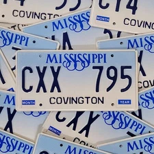 MISSISSIPPI LICENSE PLATE 🔥FREE📫🔥 1 RANDOM BLUE FADE PLATE ~ READ DESCRIPTION