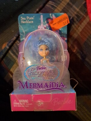New 2006 Mattel Barbie Fairytopia Mermaidia  Purple Sea Pixie Necklace Ring **