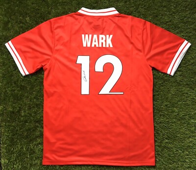 JOHN WARK - SIGNED - Liverpool RETRO Shirt 1982 **COA** *EXACT PROOF*