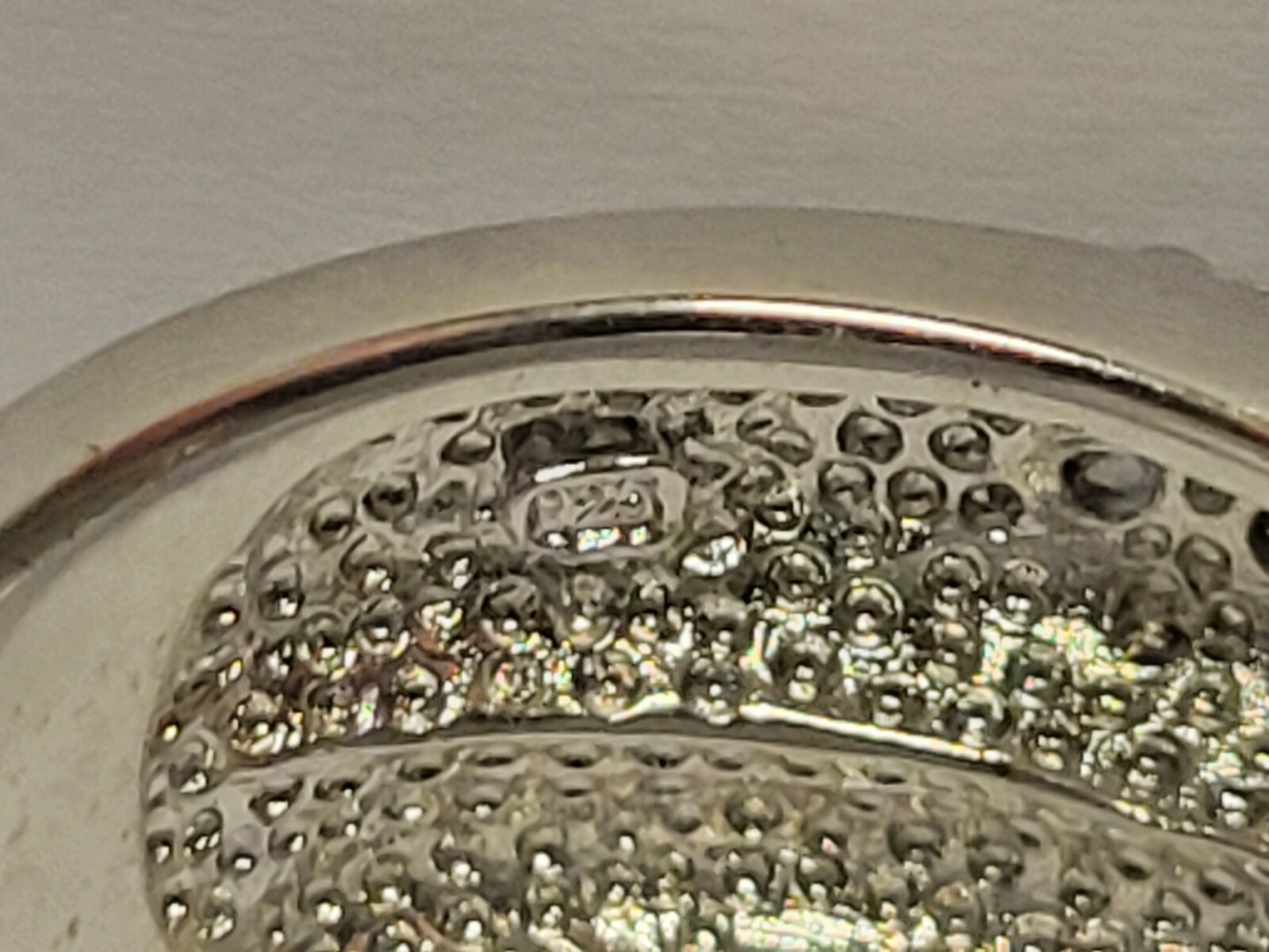 Sterling Silver With  Cubic Zirconia Accent Band Size 6.5