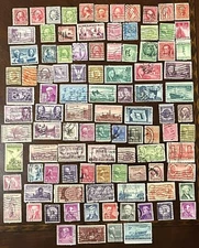 RHstamps - VINTAGE 1890's to 1950's, 100 ALL DIFFERENT USED US STAMPS - SEE PICS