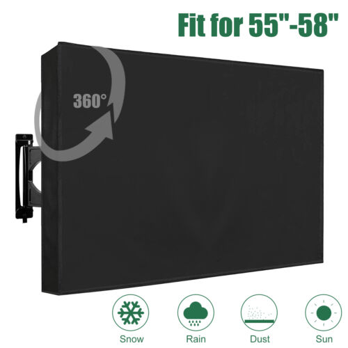 55-58 inch Outdoor TV Cover Fitted Waterproof Weatherproof Television Protector - Afbeelding 1 van 12