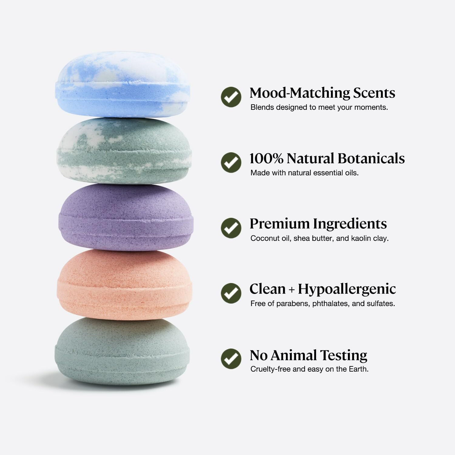 Sprig by Kohler Bergamot + Lemongrass Bath Bomb, Hypoallergenic, Made with Na