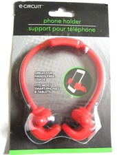 e-Circuit Hands Free Mobile Cell Phone/Tablet Holder Red Plastic Hands New 