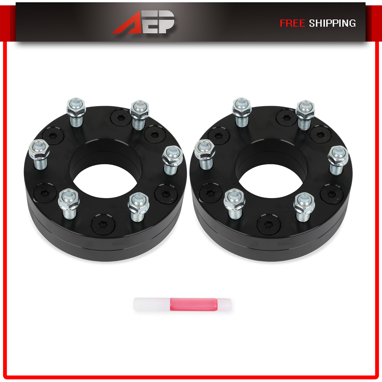 Set Of 4 - 2" (50mm) Wheel Spacers For 5x5.5 Bolt Pattern (Ford F-150, Jeep, Dodge Ram, Etc.)