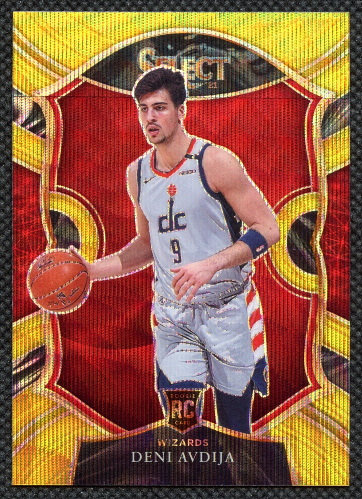 2020-21 Panini Select Deni Avdija Rookie Concourse Gold Wave