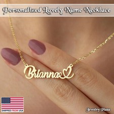 Stainless Steel Custom Name Necklace Lovely Heart Personalized Gift Nameplate