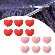 6Pcs 3 mm Hole Knitting Needle Stoppers Silicone Anti Slip Knitting Supplies