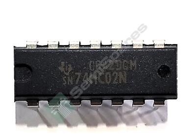 25 pcs - TEXAS INSTRUMENTS SN74HC02N IC GATE NOR 4CH 2-INP 14DIP