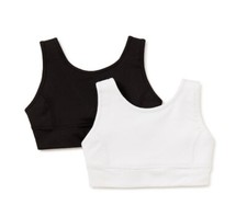 Athletic Works Girls Sports Bras, 2-Pack Size XS