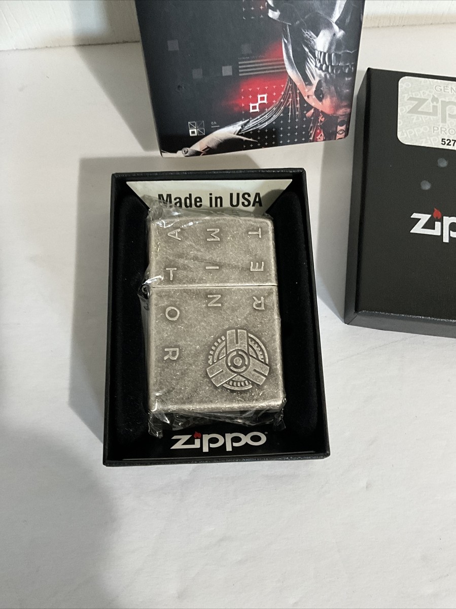 Zippo Terminator Dark Fate Movie Promo Silver T Logo Case Only New
