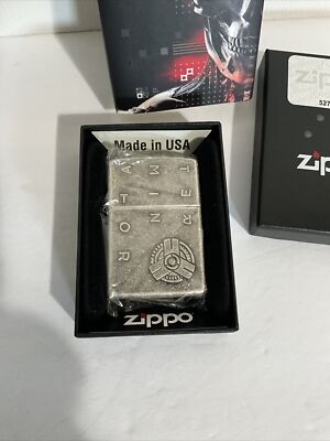 Zippo Terminator Dark Fate Movie Promo Silver T Logo Case Only New