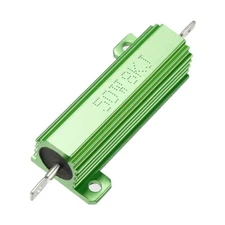 50W 8k Ohm Aluminium Housing Chassis Mount Wirewound Power Resistor Green 1pcs