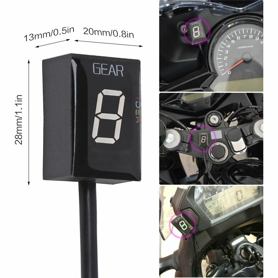 Motorcycle Gear Indicator Blue LED for Honda CB CBR Fury NC700 VT750 GL1800 CBF - Image 2 of 4