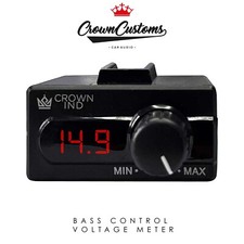 SUBWOOFER BASS FERNBEDIENUNG MIT SPANNUNGSMESSER ROT LED AUTO AUDIO