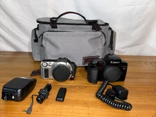 Canon EOS 2 Camera Bundle With Bag And Extras - EOS 100 & EOS IX See Description