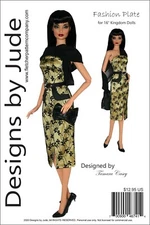 Fashion Plate Doll Clothes Sewing Pattern 16" Kingdom Dolls