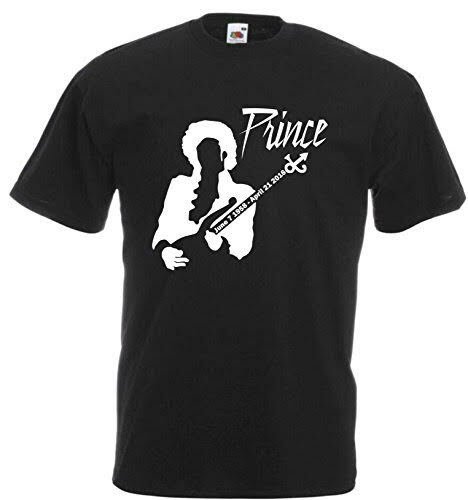 Prinz T Shirt Purple Rain RIP Dates Singer Songwriter Musiker - Bild 1 von 1