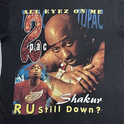 Vintage 90s Tupac Shakur Bootleg Rap Tee T Shirt All Eyez On Vintage 90s Tupac Shakur Bootleg Rap Tee T Shirt All Eyez On