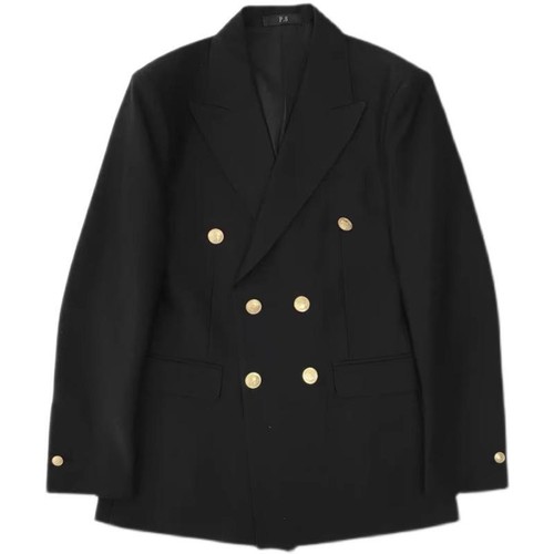 Men Casual Business Metal Buckle Suit Blazer Coat Double Breasted Naples Italian - Picture 5 of 25