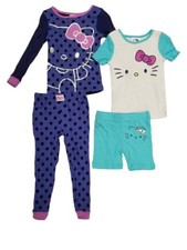 Komar Kids Girls 4 Piece Sleepwear Set Hello Kitty