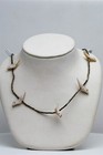 NAI Heishi Bead Fetish Necklace Single Strand 925 Sterling Silver White Birds — photo 1