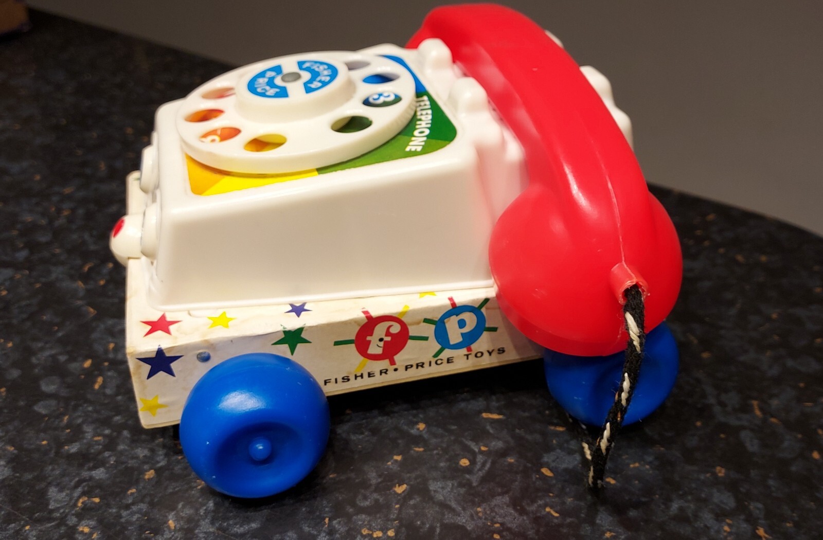 Vintage Fisher Price Chatter Telephone Pull Along Toy Phone eBay