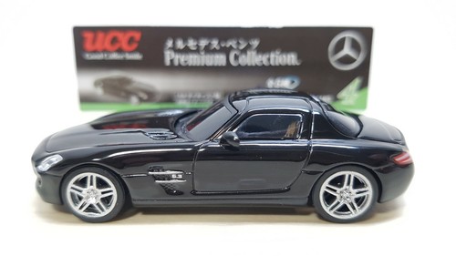 1/64 UCC Mercedes-Benz SLS AMG BLACK diecast car model NEW - Picture 2 of 3