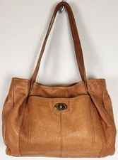 American Leather Co Shoulder Handbag Hobo Light Brown Tan Large Clean Purse