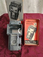 VINTAGE 1950s MICO VUE Slide Viewer w Magnifier in Original Box w/ Booklet