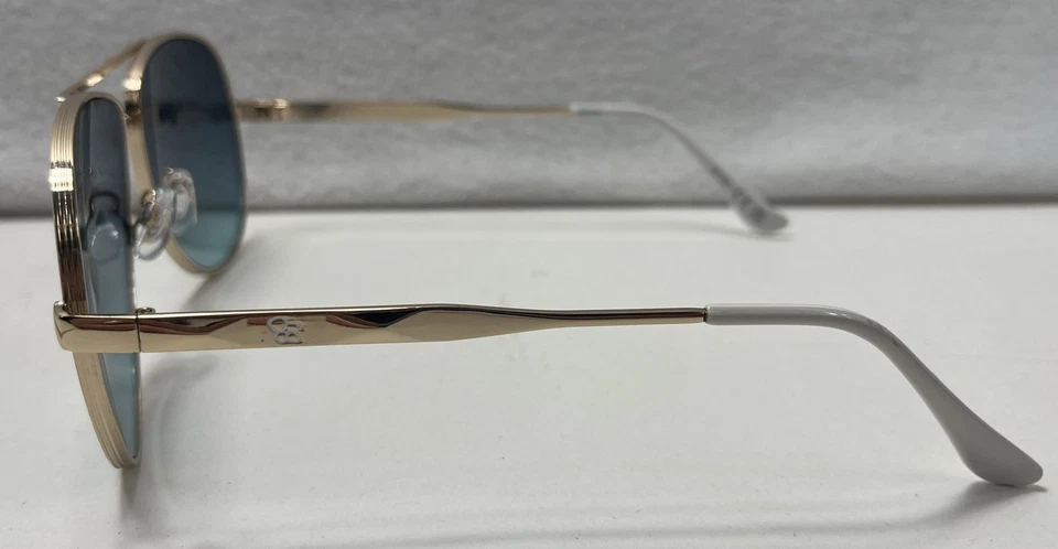 Gafas de sol Jessica Simpson doradas blancas aviador para mujer UNJSOP0708-C J6096 SLVWH Foto 4 de 4