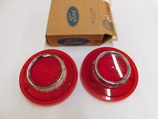 Nos Oem Ford 1956 Fairlane Thunderbird Tail Light Lamp Lenses Pair T-bird Nos Oem Ford 1956 Fairlane Thunderbird Tail Light Lamp Lenses Pair T-bird