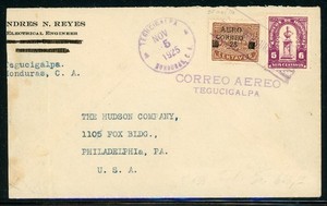 HONDURAS POSTAL HISTORY: LOT #1 Crude Forgery of #C10 Cover Cancelled REFERENCE