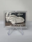 The Franklin Mint 1975 Greatest Corvette .925 Sterling Silver Bar #1197