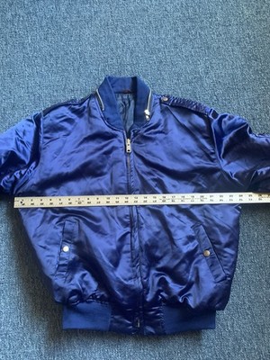 Far East Tour Okinawa Japan Bomber Jacket Dragon Mens Medium Blue