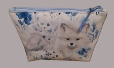Handarbeit *Unikat* Kosmetiktasche Allzwecktäschchen  wasserabweisend Polarfuchs